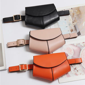 Women Serpentine Fanny Pack Ladies New Fashion Waist Belt Bag Mini Disco Waist bag Leather Small Shoulder Bags 040301