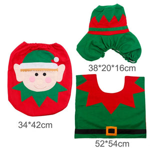 QIFU Santa Claus Toilet Seat Merry Christmas Decorations for Home Noel Navidad 2019 Happy New Year 2020 Cristmas Decor Xmas Deco