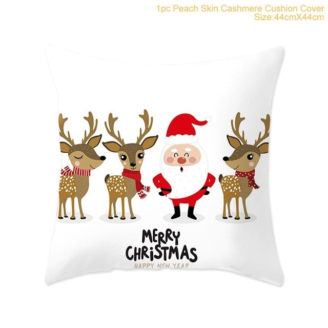 Merry Christmas Decoration For Home Santa Claus Reindeer Pillow Case Christmas