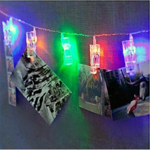 1 M 10 Lamp Photo Clip LED Battery Box LED Strip Light Wedding Decoration for Home Baby Shower Party Decoration Garland Natal.