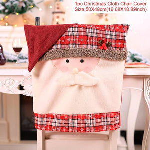 Linen Christmas Elk Snowman Table Runner Merry Christmas Decorations For Home