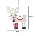 3PCS/Set Wooden Car/Deer/Tree Pendants Ornaments Christmas Wood Crafts Xmas Tree Ornaments Kids Gift Christmas Party Decoration