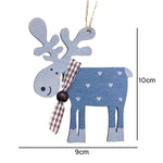 3PCS/Set Wooden Car/Deer/Tree Pendants Ornaments Christmas Wood Crafts Xmas Tree Ornaments Kids Gift Christmas Party Decoration