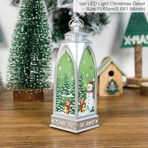 QIFU Santa Claus Snowman Light Merry Christmas Decor for Home 2019 Christmas Ornaments Tree Navidad Noel Xmas Gift New Year 2020