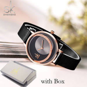 SK Fashion Luxury Brand Women Quartz Watch Creative Thin Ladies Wrist Watch For Montre Femme 2019 Female Clock relogio feminino