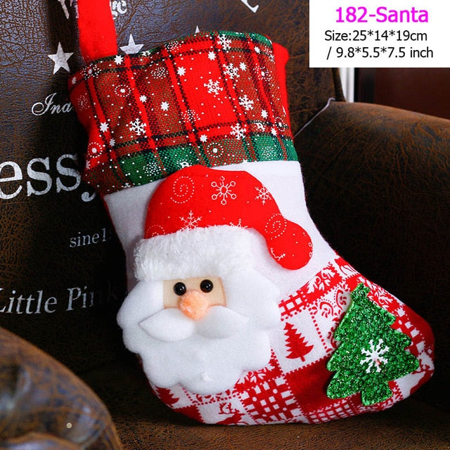 Santa Snowman Pendant Christmas Ornaments New Year Socks Christmas Decorations for Home Merry Christmas Tree Decorations Navidad