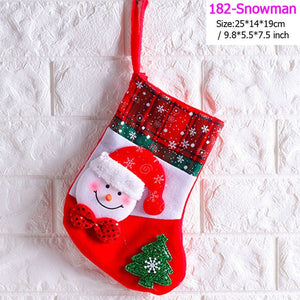 Santa Snowman Pendant Christmas Ornaments New Year Socks Christmas Decorations for Home Merry Christmas Tree Decorations Navidad