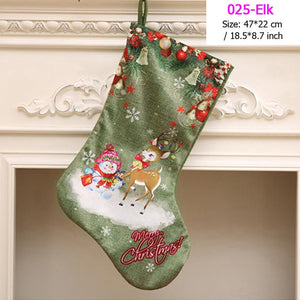 Santa Snowman Pendant Christmas Ornaments New Year Socks Christmas Decorations for Home Merry Christmas Tree Decorations Navidad