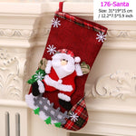 Santa Snowman Pendant Christmas Ornaments New Year Socks Christmas Decorations for Home Merry Christmas Tree Decorations Navidad