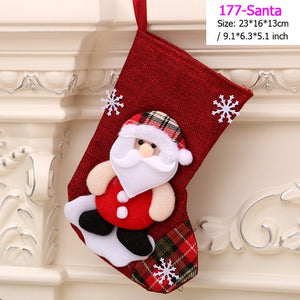 Santa Snowman Pendant Christmas Ornaments New Year Socks Christmas Decorations for Home Merry Christmas Tree Decorations Navidad