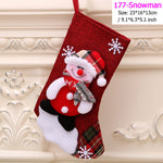 Santa Snowman Pendant Christmas Ornaments New Year Socks Christmas Decorations for Home Merry Christmas Tree Decorations Navidad