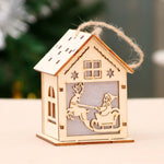 Festival Led Light Wood House Christmas Tree Decorations For Home