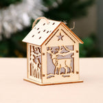 Festival Led Light Wood House Christmas Tree Decorations For Home