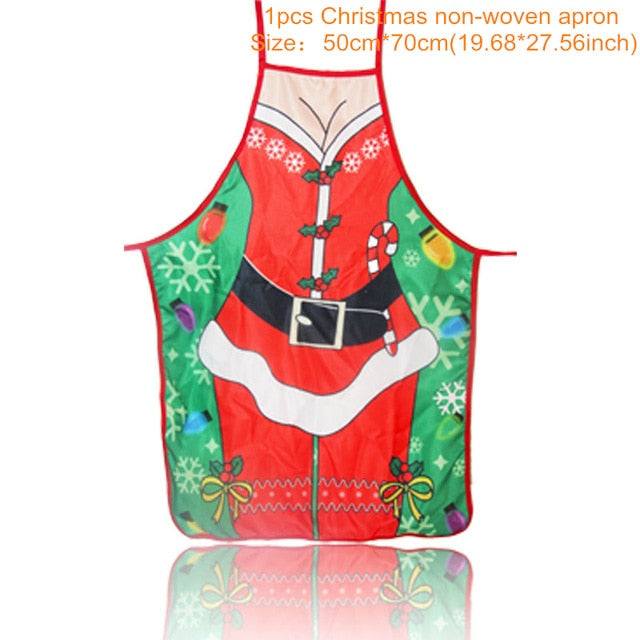 Christmas Decorations for Home 1Pcs Santa Claus Christmas Apron Xmas Decor 2020 New Year Christmas Gift 50cm X 70cm