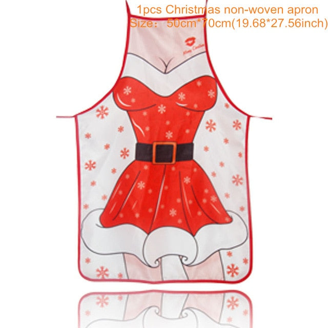 Christmas Decorations for Home 1Pcs Santa Claus Christmas Apron Xmas Decor 2020 New Year Christmas Gift 50cm X 70cm