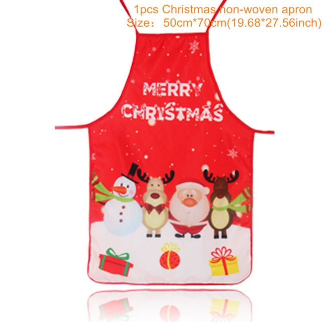 Christmas Decorations for Home 1Pcs Santa Claus Christmas Apron Xmas Decor 2020 New Year Christmas Gift 50cm X 70cm