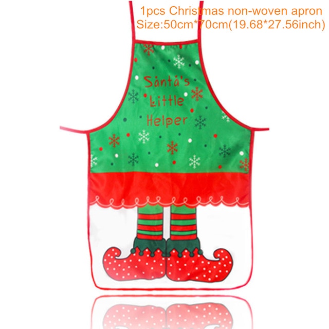 Christmas Decorations for Home 1Pcs Santa Claus Christmas Apron Xmas Decor 2020 New Year Christmas Gift 50cm X 70cm