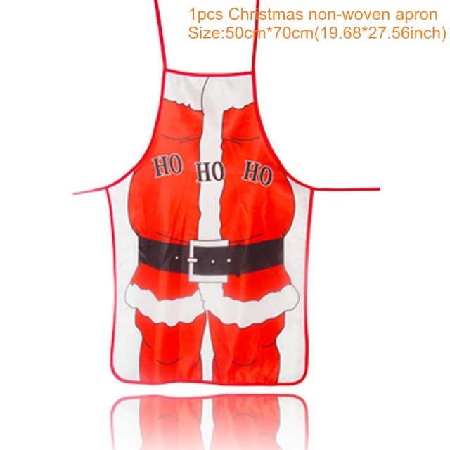 Christmas Decorations for Home 1Pcs Santa Claus Christmas Apron Xmas Decor 2020 New Year Christmas Gift 50cm X 70cm