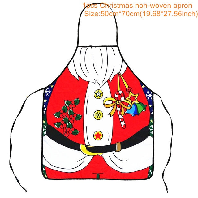 Christmas Decorations for Home 1Pcs Santa Claus Christmas Apron Xmas Decor 2020 New Year Christmas Gift 50cm X 70cm