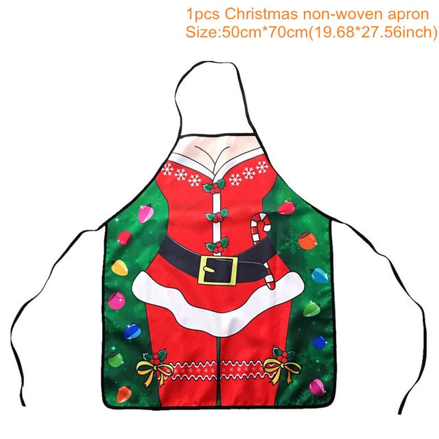 Christmas Decorations for Home 1Pcs Santa Claus Christmas Apron Xmas Decor 2020 New Year Christmas Gift 50cm X 70cm