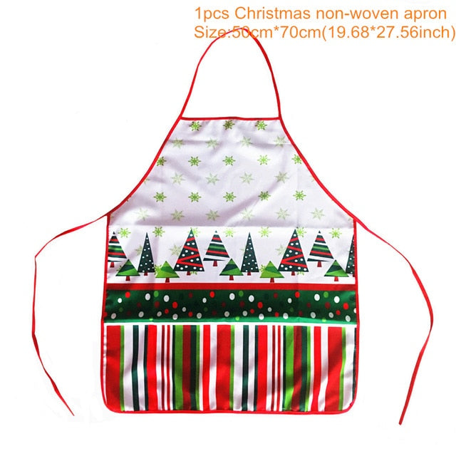 Christmas Decorations for Home 1Pcs Santa Claus Christmas Apron Xmas Decor 2020 New Year Christmas Gift 50cm X 70cm