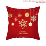 45x45cm Cotton Linen Merry Christmas Cover Cushion Christmas Decor for Home