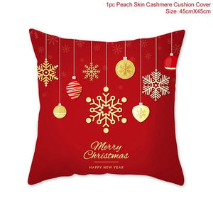 45x45cm Cotton Linen Merry Christmas Cover Cushion Christmas Decor for Home