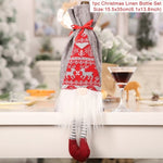 Christmas Wine Bottle Cover Christmas Decorations For Home Santa Claus Christmas Ornament Table Decor