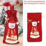 Christmas Wine Bottle Cover Christmas Decorations For Home Santa Claus Christmas Ornament Table Decor