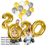 2020 Happy New Year Gold Foil Balloons Eve Party Decor 2019 Merry Christmas Decorations For Home Ornaments Tree Santa Claus