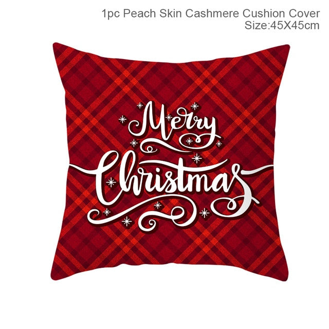 Merry Christmas Decoration For Home Santa Claus Reindeer Pillow Case Christmas