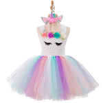 Unicorn Party Dress Kids Dresses For Girls Elsa Costume Halloween Dress Children Girls Princess Dress Baby Christmas Clothes