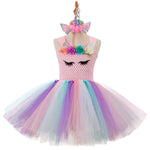 Unicorn Party Dress Kids Dresses For Girls Elsa Costume Halloween Dress Children Girls Princess Dress Baby Christmas Clothes