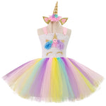 Unicorn Party Dress Kids Dresses For Girls Elsa Costume Halloween Dress Children Girls Princess Dress Baby Christmas Clothes