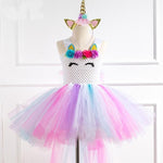 Unicorn Party Dress Kids Dresses For Girls Elsa Costume Halloween Dress Children Girls Princess Dress Baby Christmas Clothes