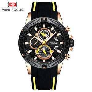 MINIFOCUS Mens Watches Top Brand Luxury Sport Wrist Watch Men Waterproof Quartz Wristwatch Relogio Masculino Blue Silicone Strap