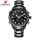 NAVIFORCE Luxury Brand Men Military Sport Watches Men's Digital Quartz Clock Full Steel Waterproof Wrist Watch relogio masculino