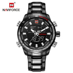 NAVIFORCE Luxury Brand Men Military Sport Watches Men's Digital Quartz Clock Full Steel Waterproof Wrist Watch relogio masculino