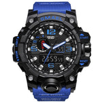 SMAEL Brand Men Sports Watches Dual Display Analog Digital LED Electronic Quartz Wristwatches Waterproof Swimming Military Watch