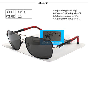 OLEY Brand Polarized Sunglasses Men New Fashion Eyes Protect Sun Glasses With Accessories Unisex driving goggles oculos de sol