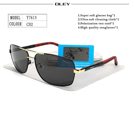 OLEY Brand Polarized Sunglasses Men New Fashion Eyes Protect Sun Glasses With Accessories Unisex driving goggles oculos de sol