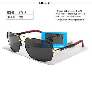 OLEY Brand Polarized Sunglasses Men New Fashion Eyes Protect Sun Glasses With Accessories Unisex driving goggles oculos de sol