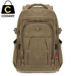 Men's Military Canvas Backpack Zipper Rucksacks Laptop Travel Shoulder Mochila Notebook Schoolbags Vintage College School Bags