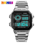 SKMEI Business Men Watches Waterproof Casual Watch Stainless Steel Digital Wristwatch Clock Relogio Masculino Erkek Kol Saati