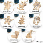 Multi Style Creative Wood Craft Christmas Wooden Pendants Ornaments Kids Gift DIY Xmas Tree Ornament Christmas Party Decorations