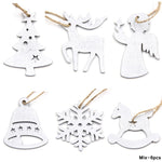 Multi Style Creative Wood Craft Christmas Wooden Pendants Ornaments Kids Gift DIY Xmas Tree Ornament Christmas Party Decorations