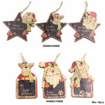 Multi Style Creative Wood Craft Christmas Wooden Pendants Ornaments Kids Gift DIY Xmas Tree Ornament Christmas Party Decorations