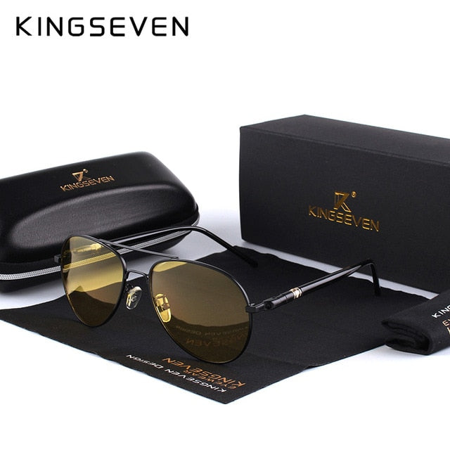 Men's Polarized Night Driving Sunglasses Men Brand Designer Yellow Lens Night Vision Driving Glasses Goggles Reduce Glare