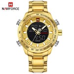 NAVIFORCE Luxury Brand Men Military Sport Watches Men's Digital Quartz Clock Full Steel Waterproof Wrist Watch relogio masculino