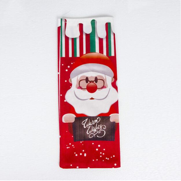 Christmas Decorations for Home Santa Claus Wine Bottle Cover Bag Snowman Stocking Gift Holders Xmas Decor New Year